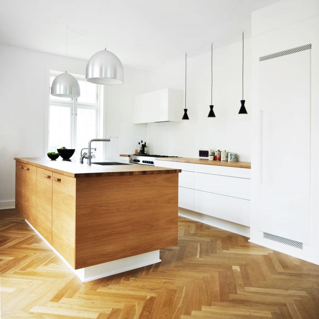 herringbone flooring design