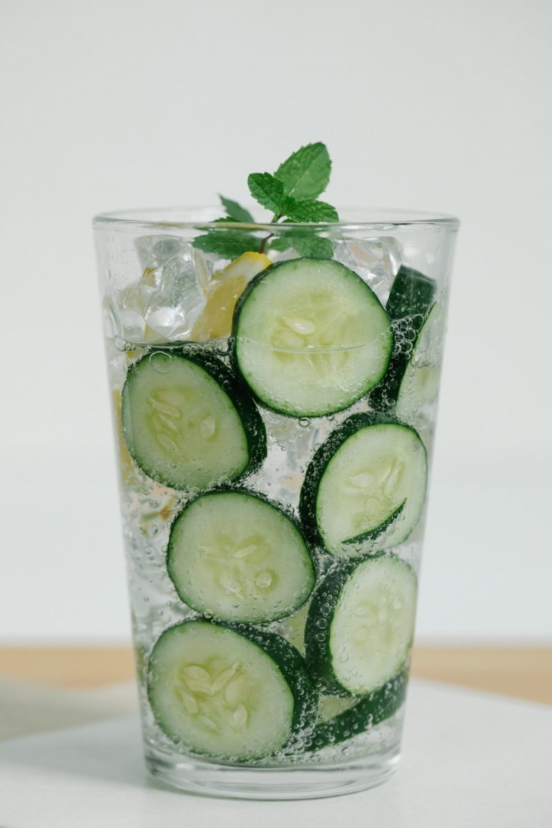 Mint and cucumber detox drink