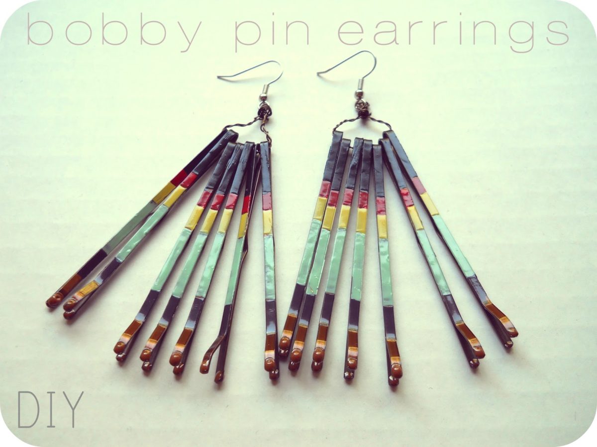 Bobby pin earrings