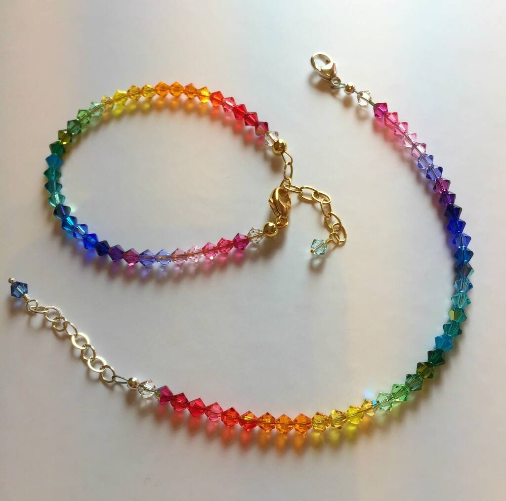 Rainbow bracelets and earrings