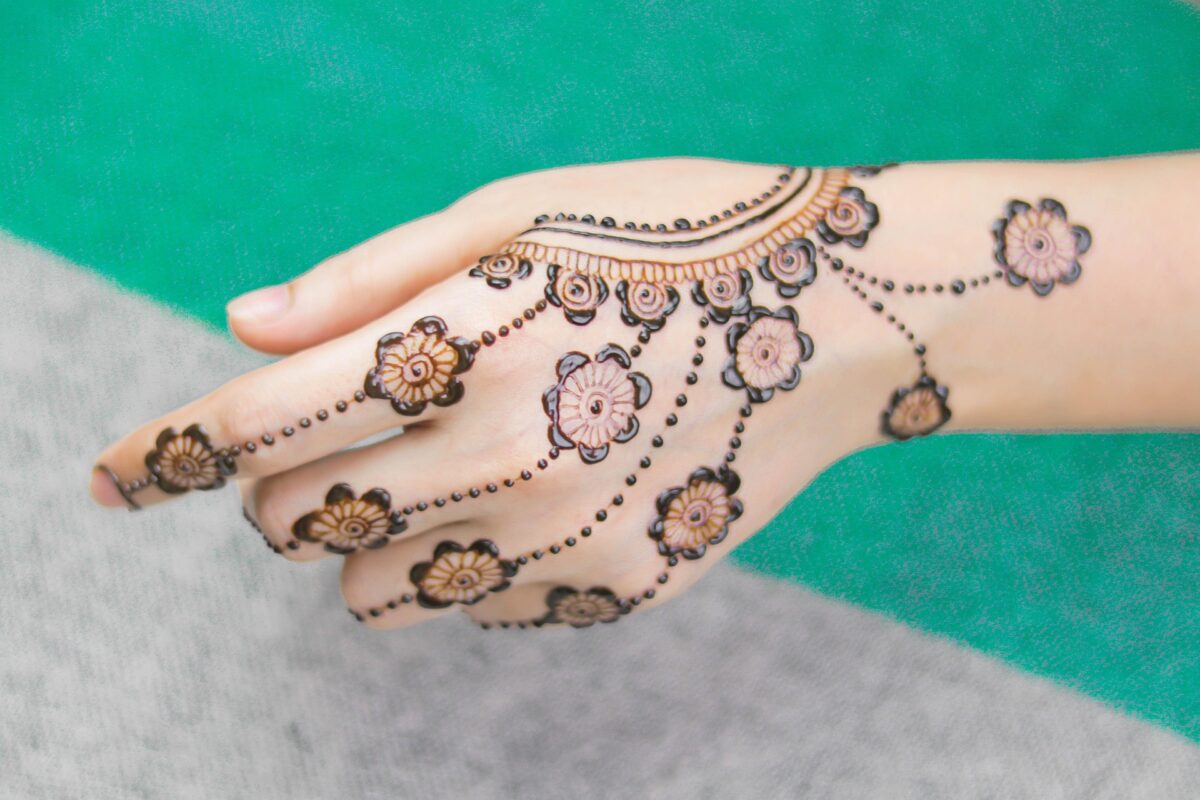Floral Jewelry Mehendi Designs for Back Hand