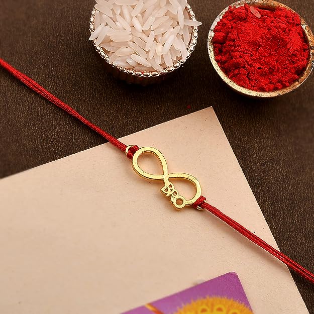 Golden Plated Infinity Bro Rakhi