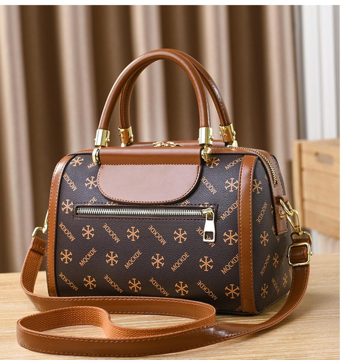 PALAY® Small Handbag for Women Vintage Print Hand Bag with Shoulder Strap 