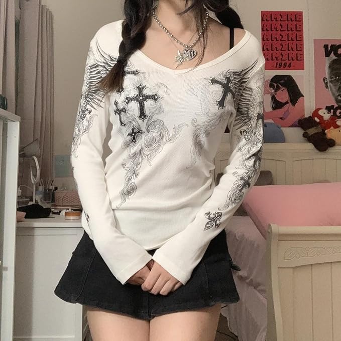 Grunge Clothes for Women Y2K Tops