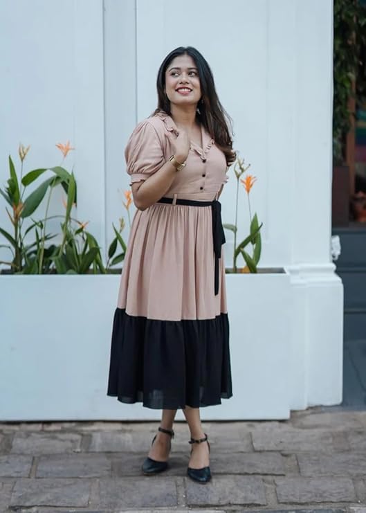 Women's Vintage Style Midi Dress