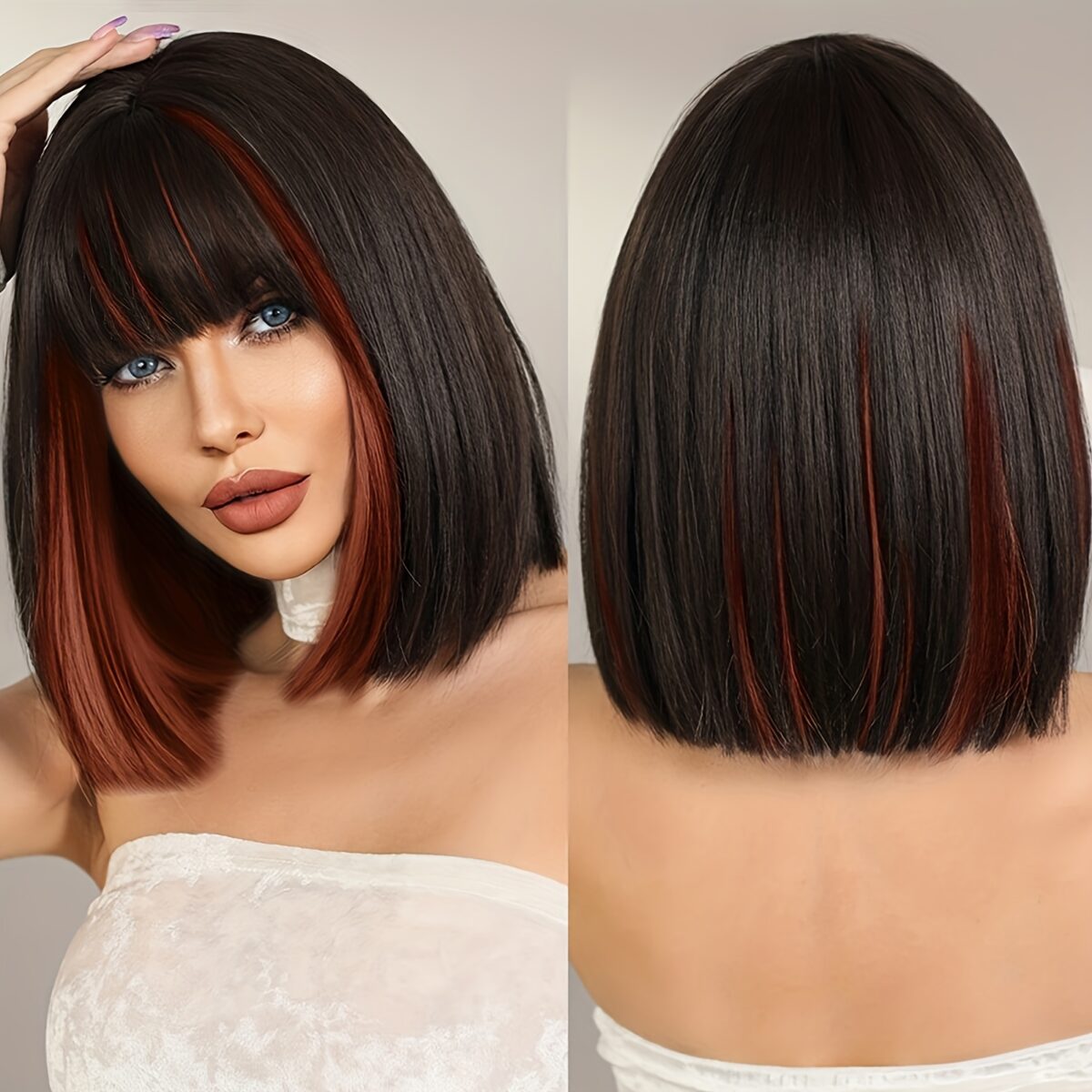 The Blunt Bob with Full Bangs