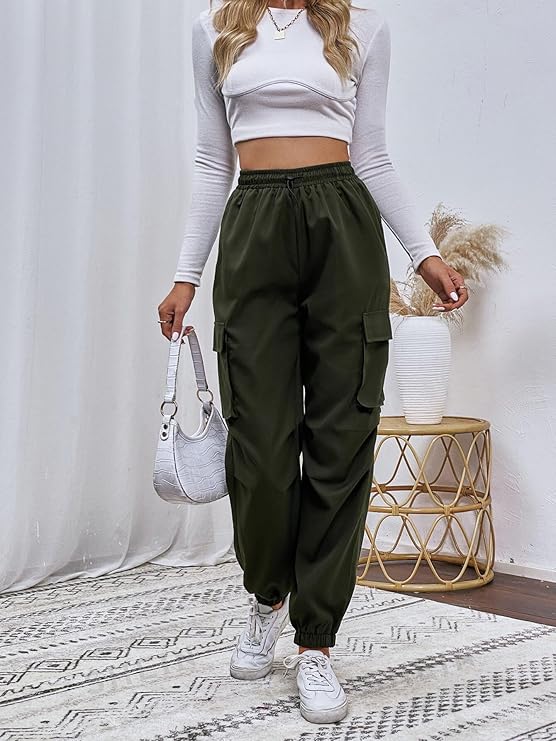 TAGDO Women's Relaxed Fit Cargo Joggers Pant