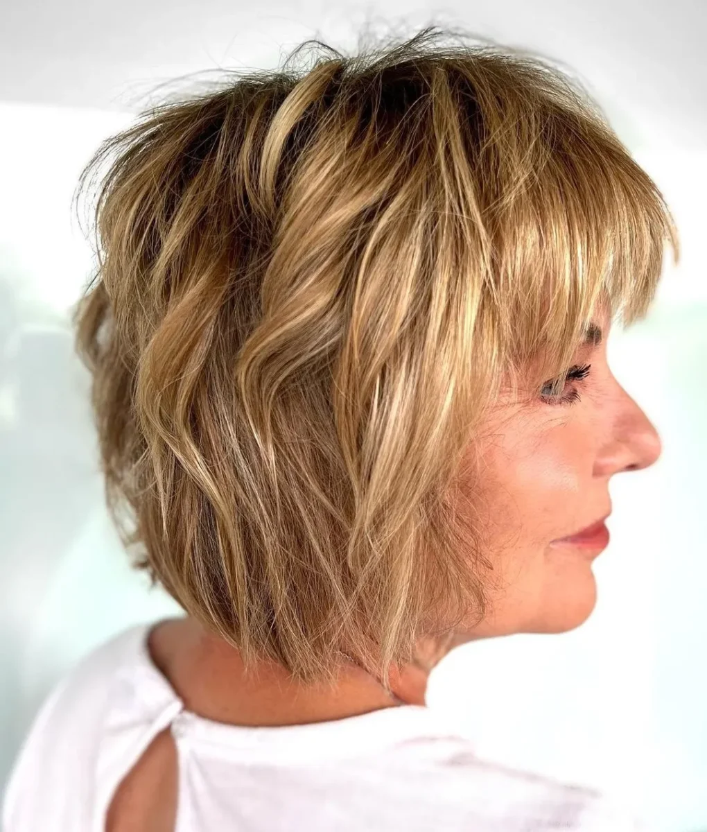 The Textured Bob with Bangs