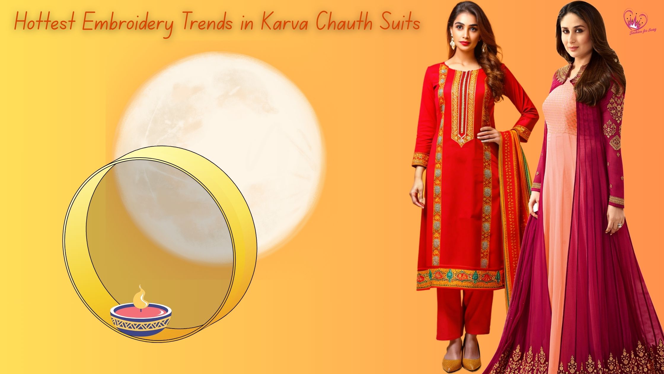 Mirror Work to Zari: Decoding the Hottest Embroidery Trends in Karva Chauth Suits