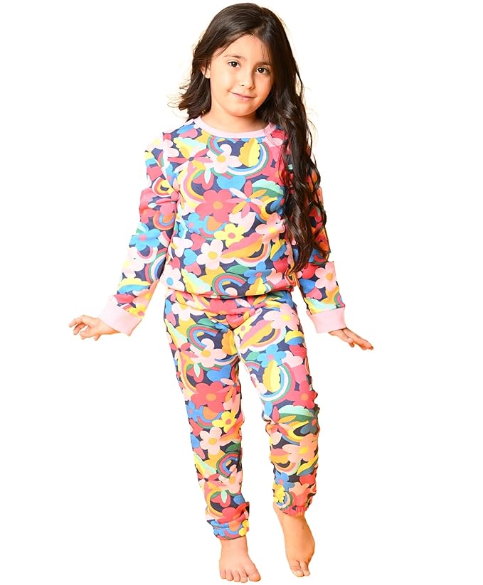 Rich Fleece Sweatshirt Jogger Set For Girls