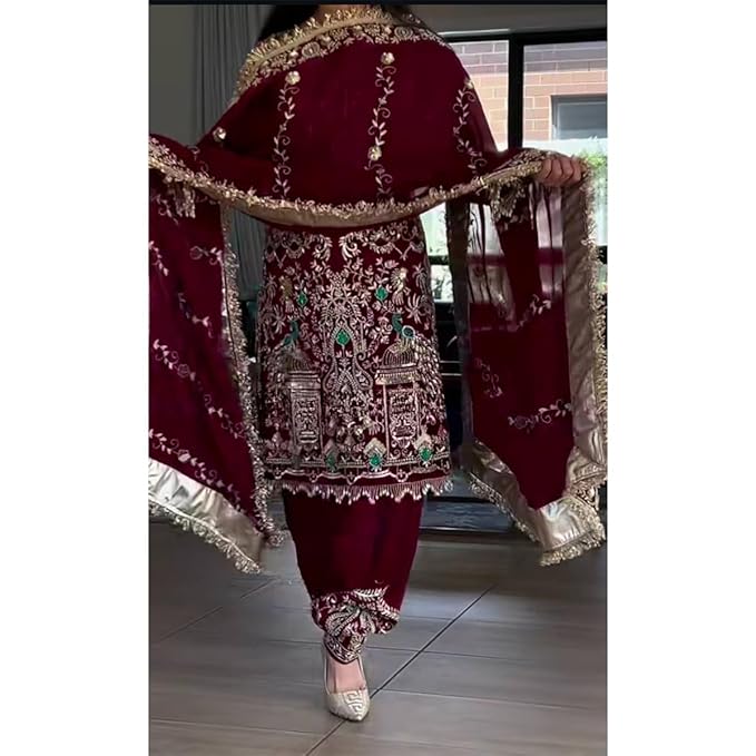 WOMEN'S Art Silk FullStichedsalwar suit