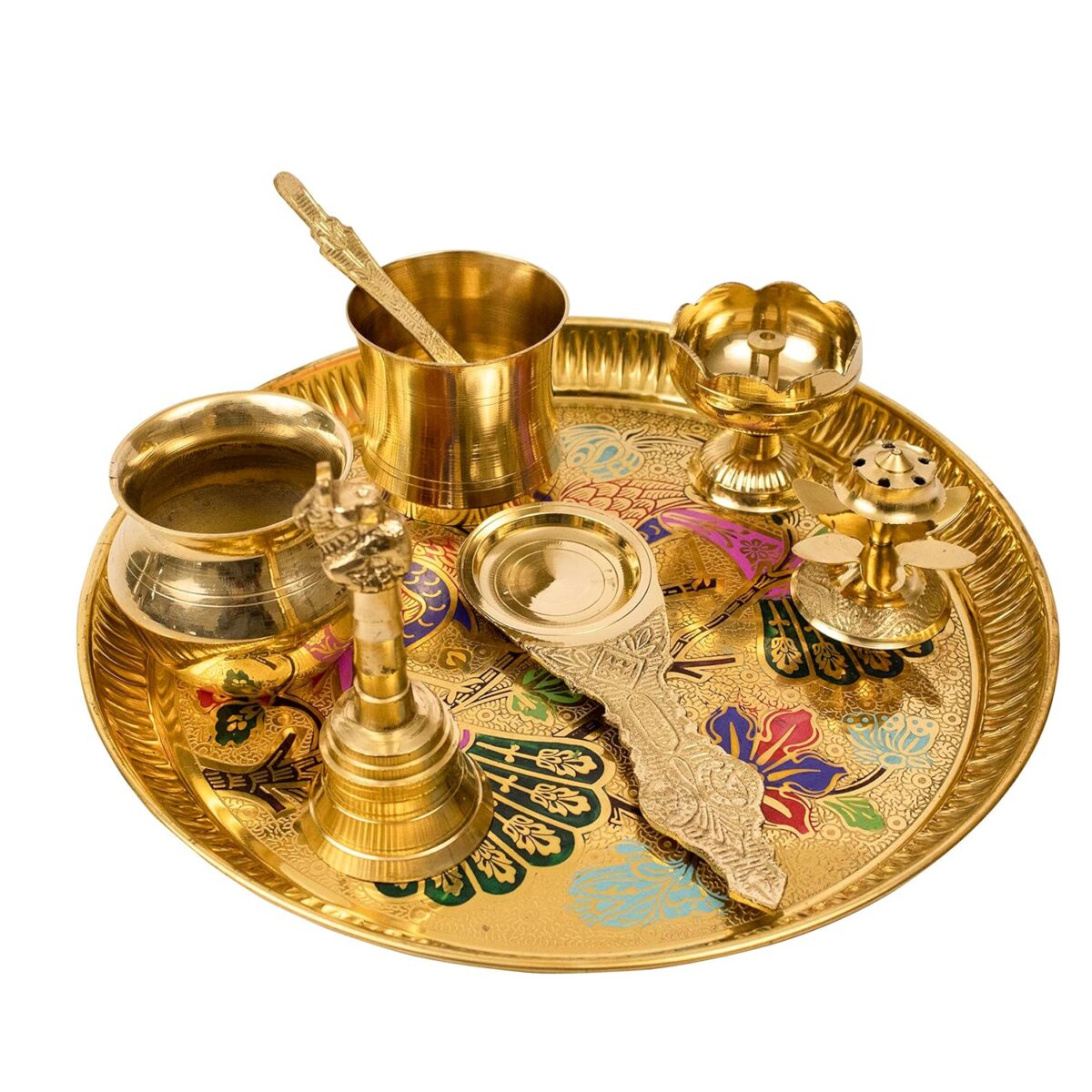 Brass Pooja Thali Set