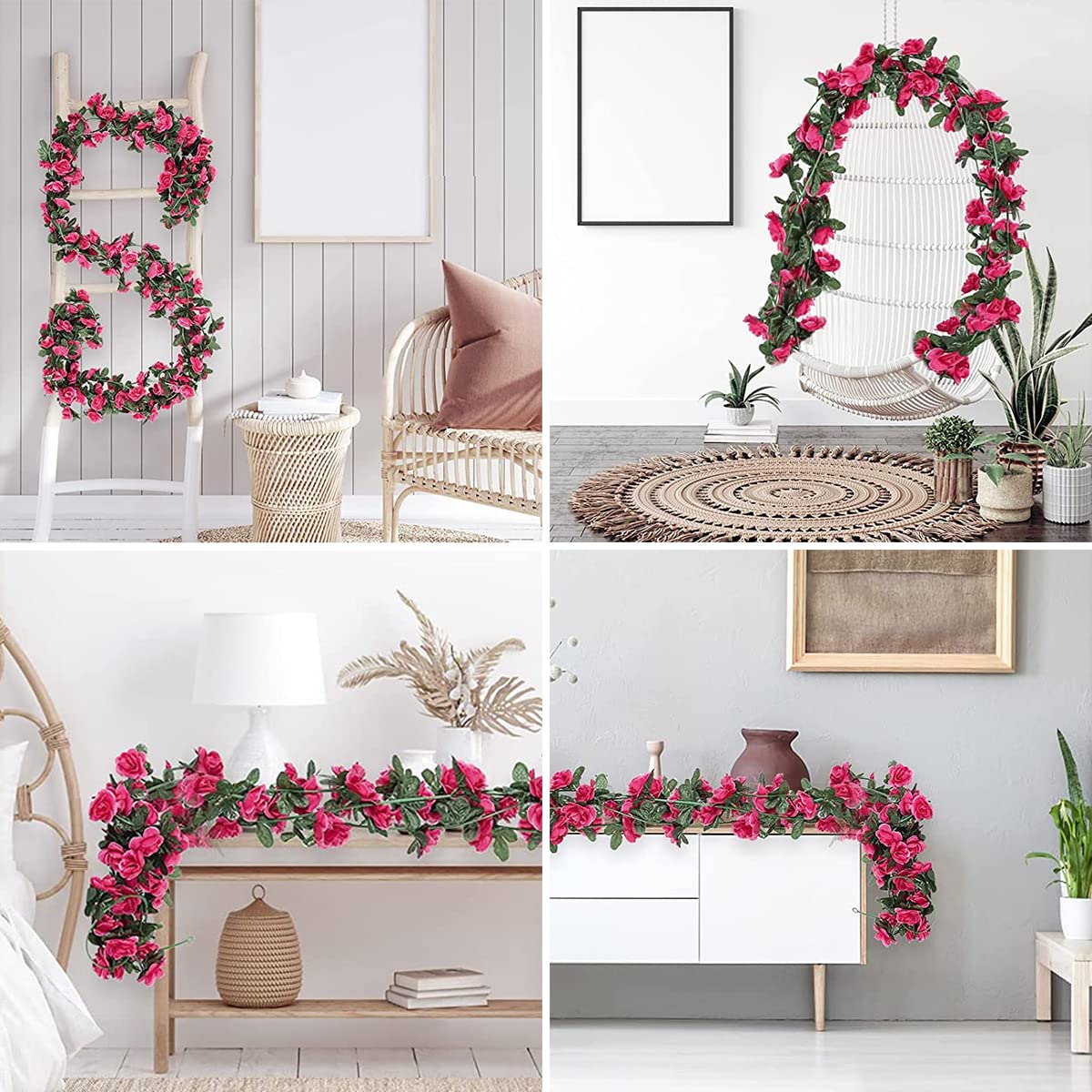 Fresh and artificial garlands