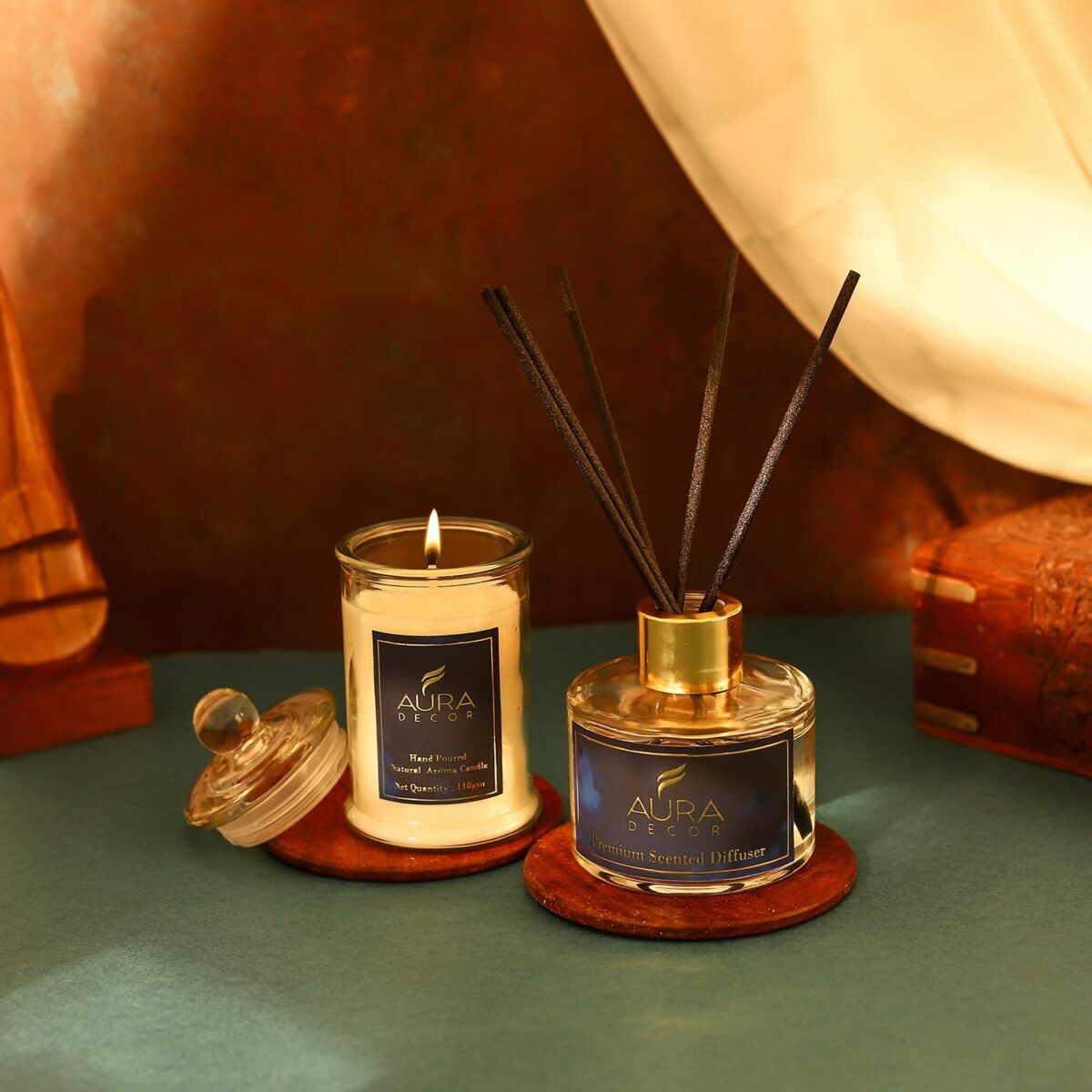 Scented candles and diffusers