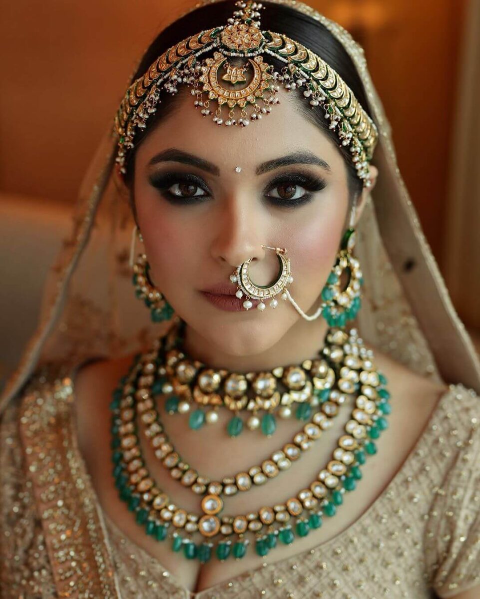 Stone-studded and crystal bindi