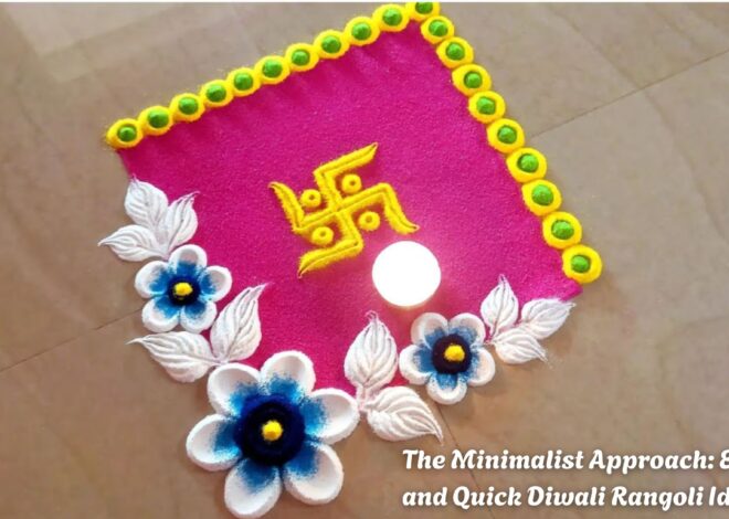 The Minimalist Approach: Elegant and Quick Diwali Rangoli Ideas