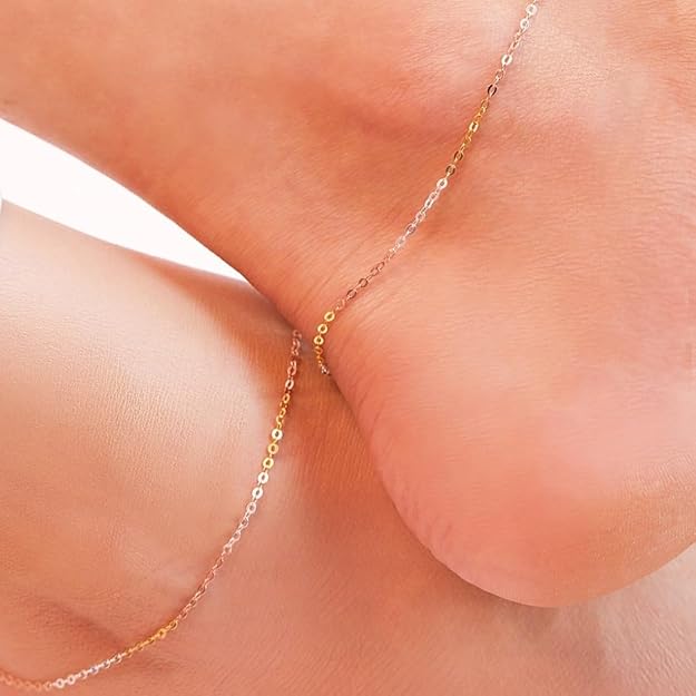 925 Sterling Silver Modest Chain Anklet