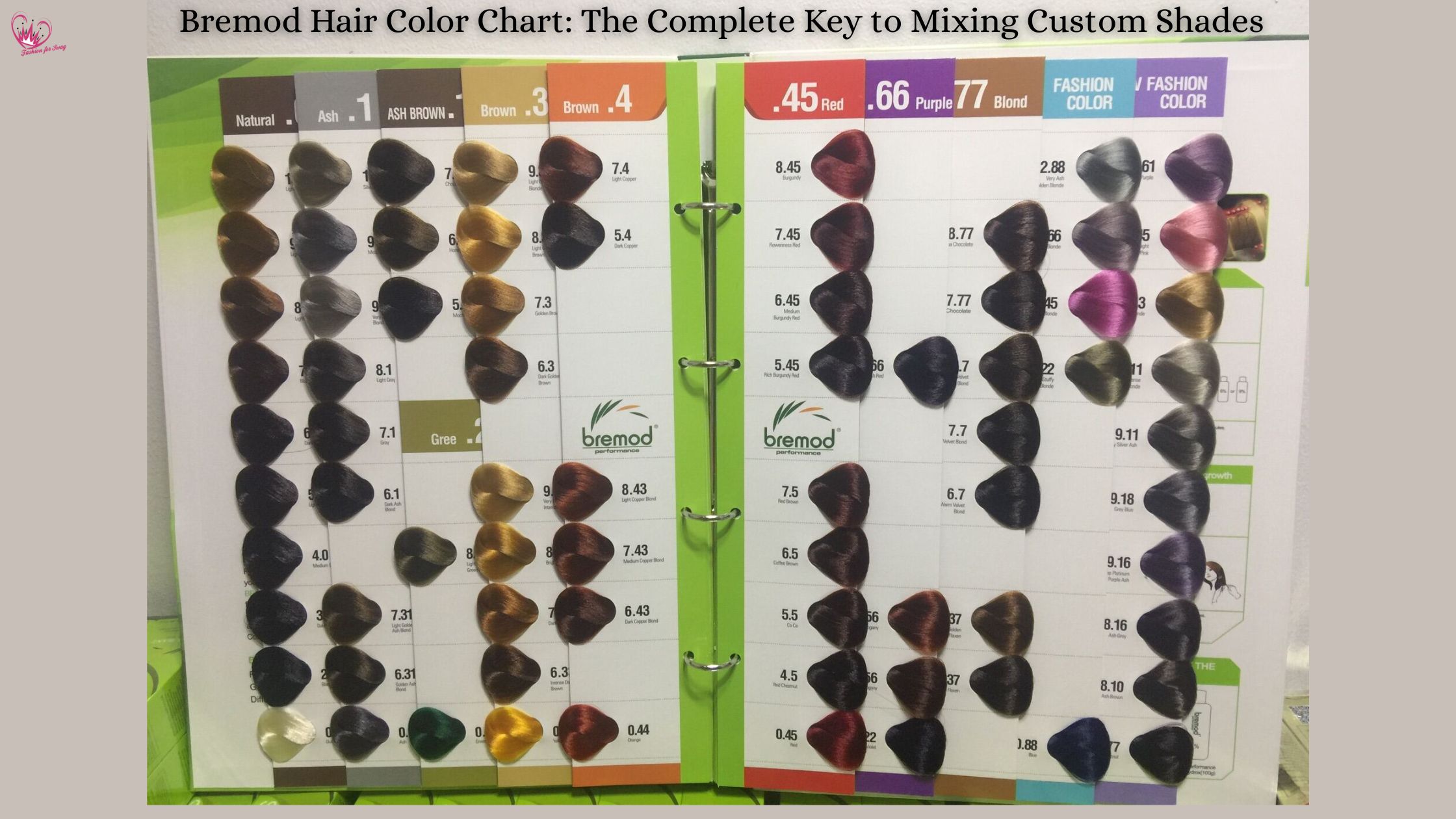 Bremod Hair Color Chart: The Complete Key to Mixing Custom Shades