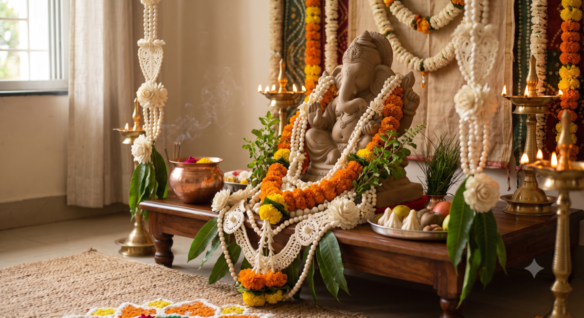 Build Floral Garlands with Shola Pith and Real Flowers