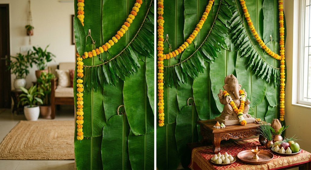 Frame the Altar with Banana and Mango Leaf Backdrops