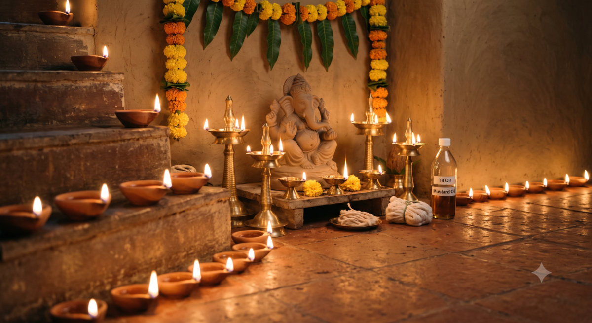 Swap Plastic Fairy Lights for Terracotta and Brass Lamps